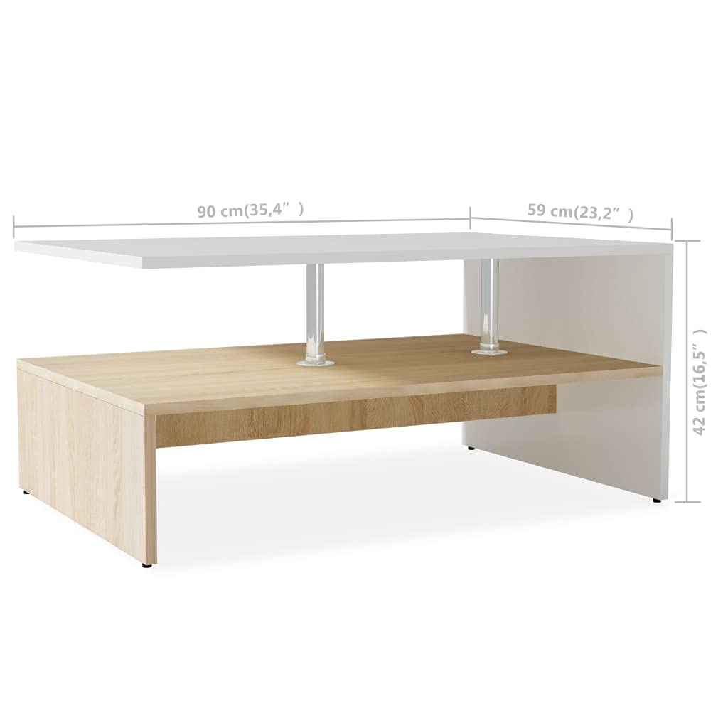Modern Coffee Table with Storage - 35.4