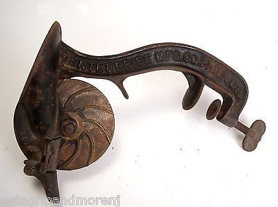 Vintage CHERRY STONER Cast Iron No.1 Enterprise Cherry Pitter - Authentic 1883 Antique Kitchen Tool for Baking & Preserving