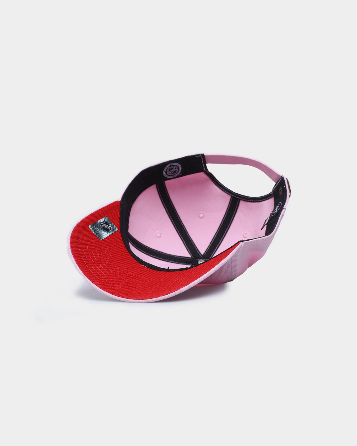 47 Brand Anaheim Ducks 'Lover Not A Fighter' Adjustable Strapback Snapback Hat in Petal Pink - Perfect for Hockey Games, Casual Outfits & Sports Fan Gifts