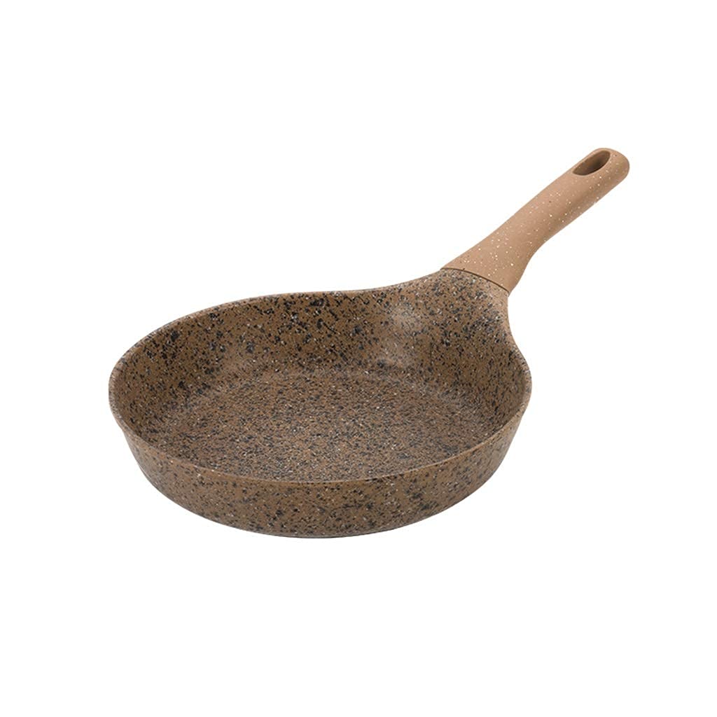 **26cm Non-Stick Metal Frying Pan with Granite Coating - Induction Compatible Omelette & Steak Skillet for Even Heat Distribution - Perfect for Home Cooking, Kitchen & Camping Use**