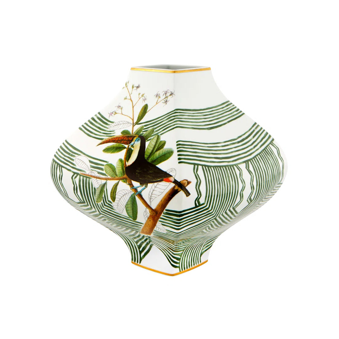 Amazonia Tucano Vase - Handcrafted Ceramic Flower Vase for Home Decor, Wedding Centerpiece & Boho Style Interior Design