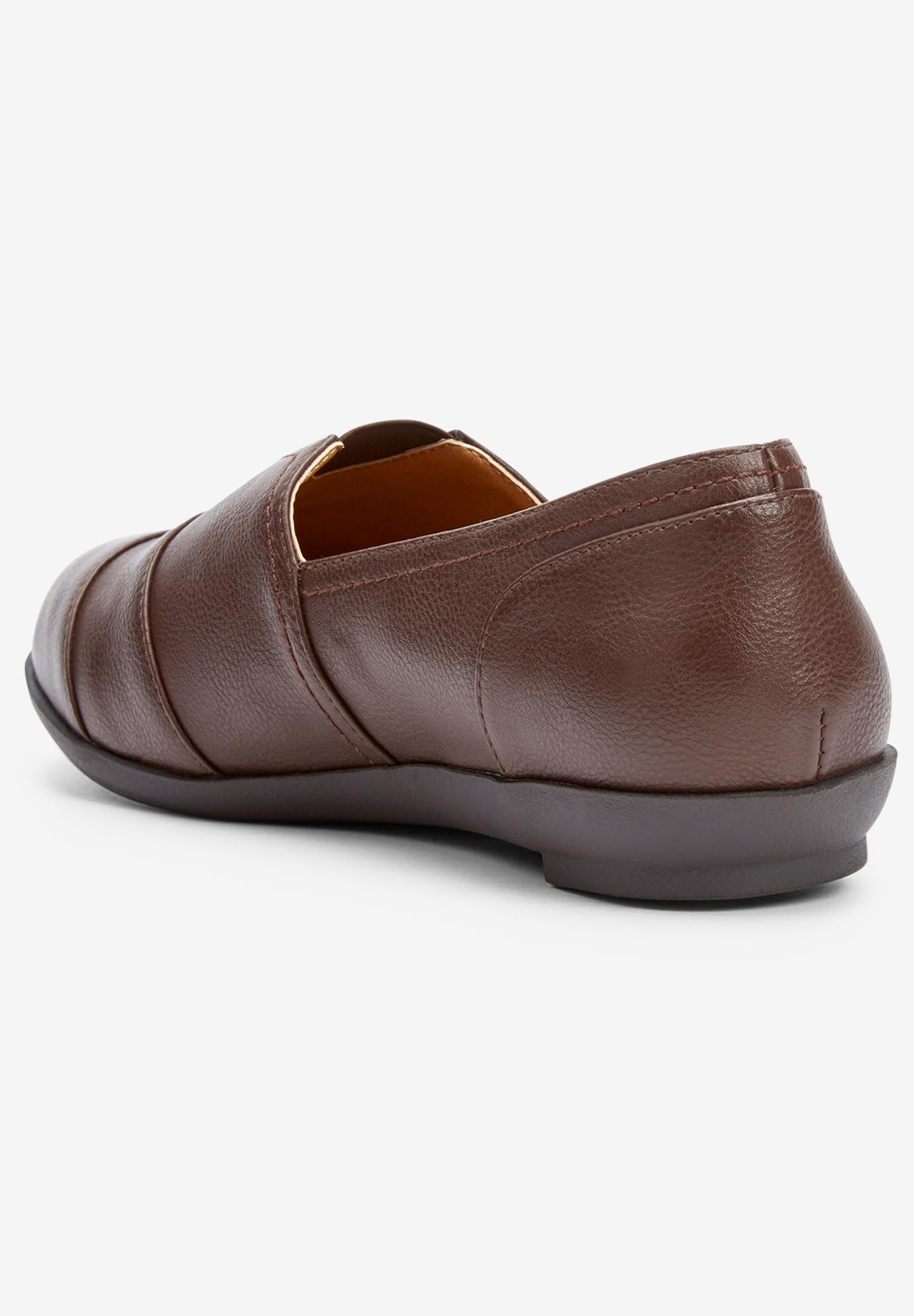 Comfortview Women's Wide Width The Amelia Flat - Comfortable Slip-On Shoes for Work, Travel & Everyday Wear