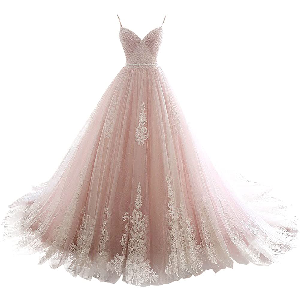 Elegant Long Prom Dresses for Quinceañera & Formal Evening Gowns - Tulle Applique Pleated V-Neck Gown for Homecoming, Ball & Special Occasions