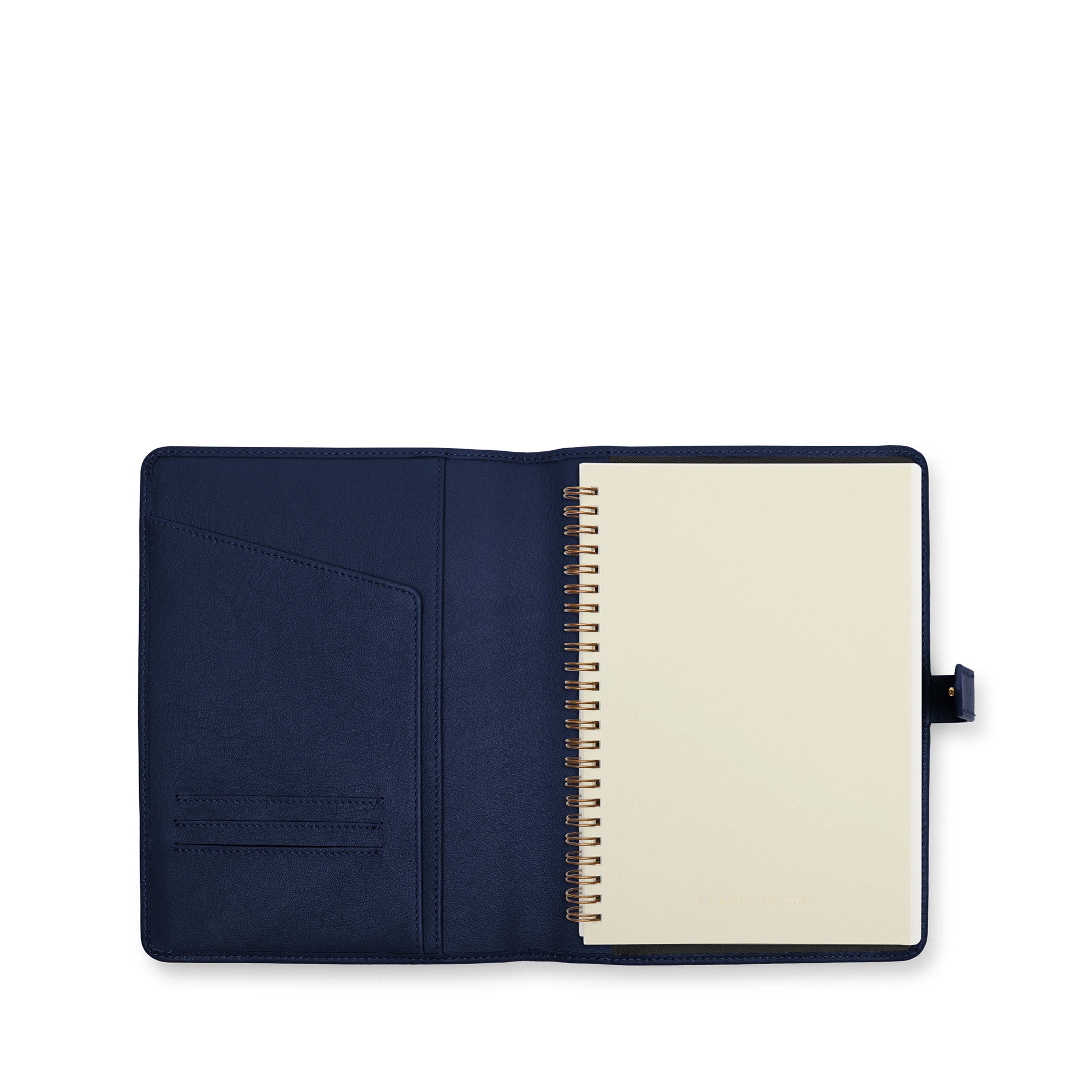 Premium A5 Snap Spiral Notebook - Navy Blue Lined Journal for School, Office & Creative Writing | Durable Cover & 120 Pages
