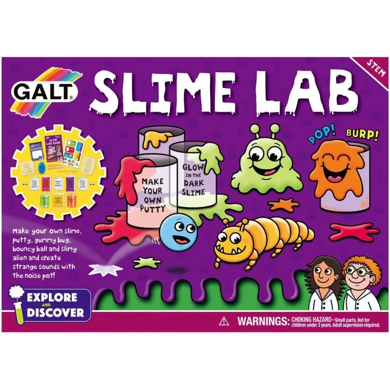 Galt Slime Lab Kit - DIY Science Experiment for Kids - Make Your Own Slime at Home - Perfect for STEM Learning & Creative Play