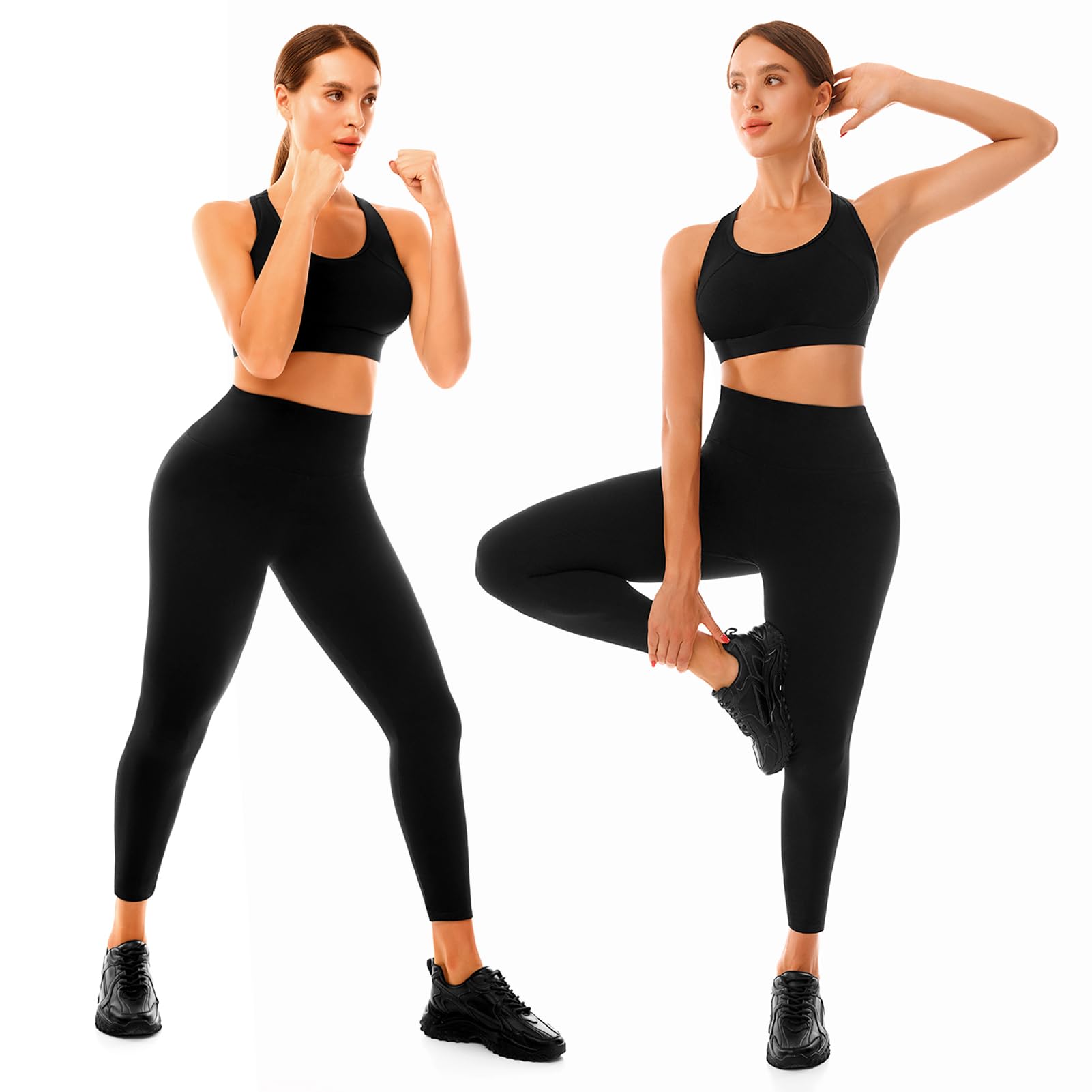 Women's High Waisted Yoga Leggings - No See Through Workout Pants for Running, Gym & Lounge | Comfortable & Stretchy Activewear