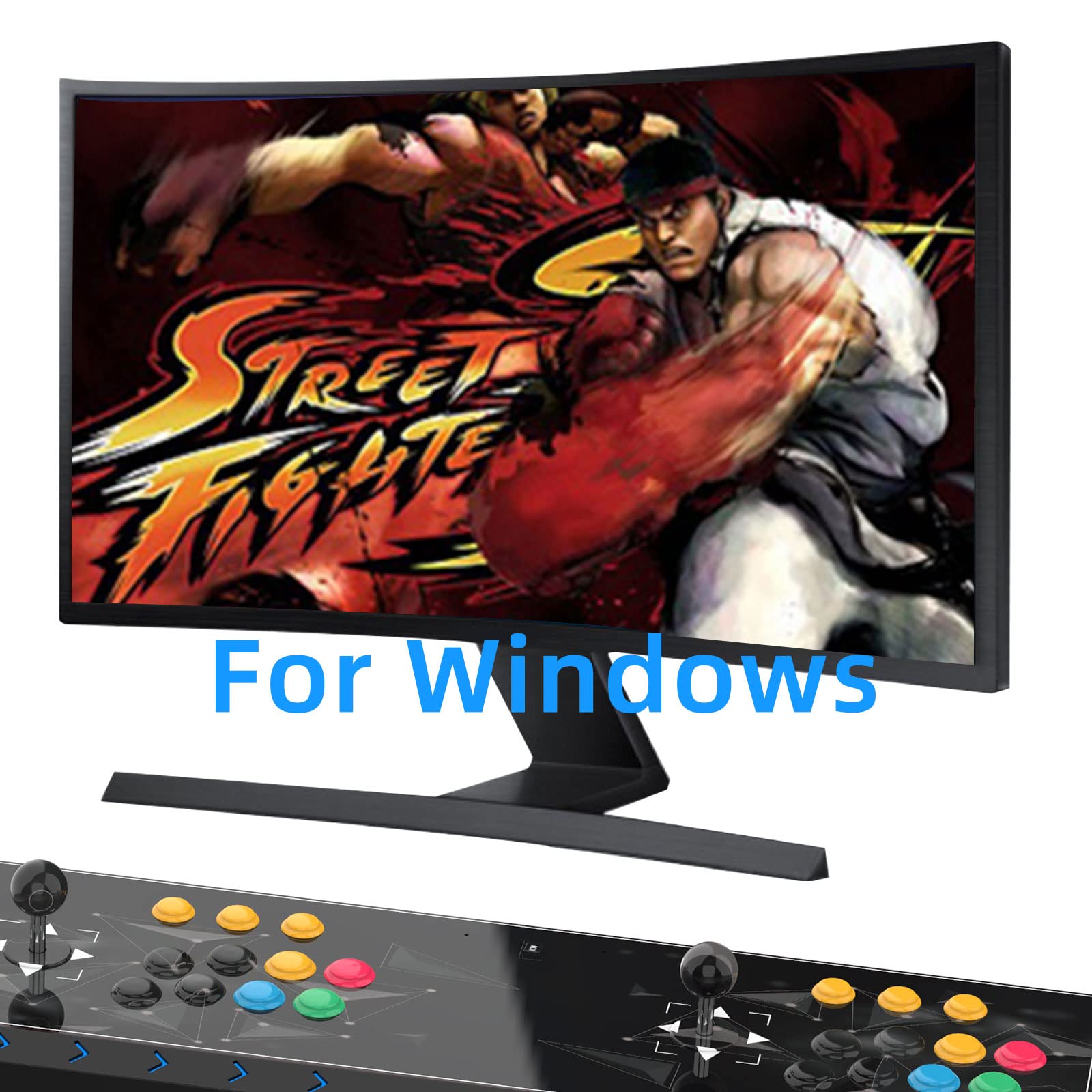 DOYO 2 Player Arcade Game Console - Fighting Stick for NEOGEO Mini, PC, PS Classic, Nintendo Switch, PS3, Android & Raspberry Pi | Perfect for Home Gaming & Retro Arcade Battles (Black)