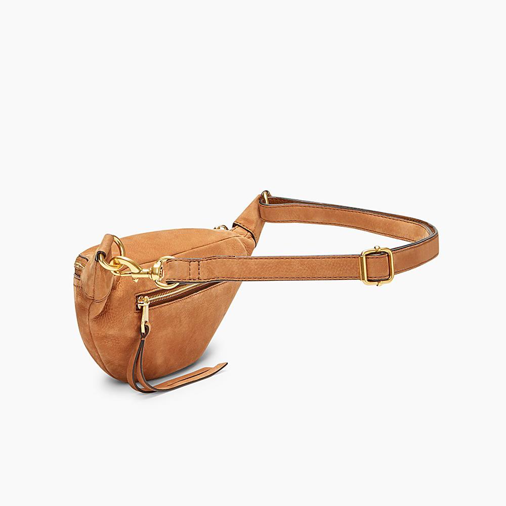 Bree Belt Bag (Almond) - Adjustable Waist Pack for Women & Men - Perfect for Running, Travel, Hiking & Everyday Use