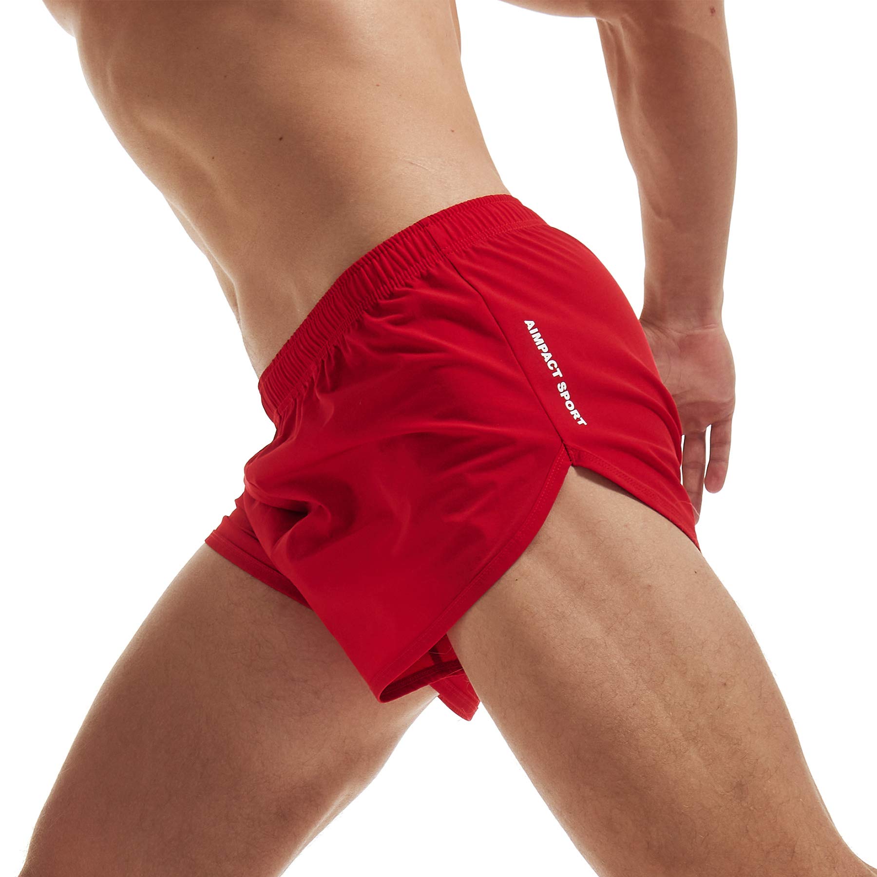 AIMPACT Men's 3-Inch Running Shorts with Pockets - Lightweight Quick-Dry Jogging Shorts for Road & Track Training - Perfect for Gym, Workout, and Outdoor Activities