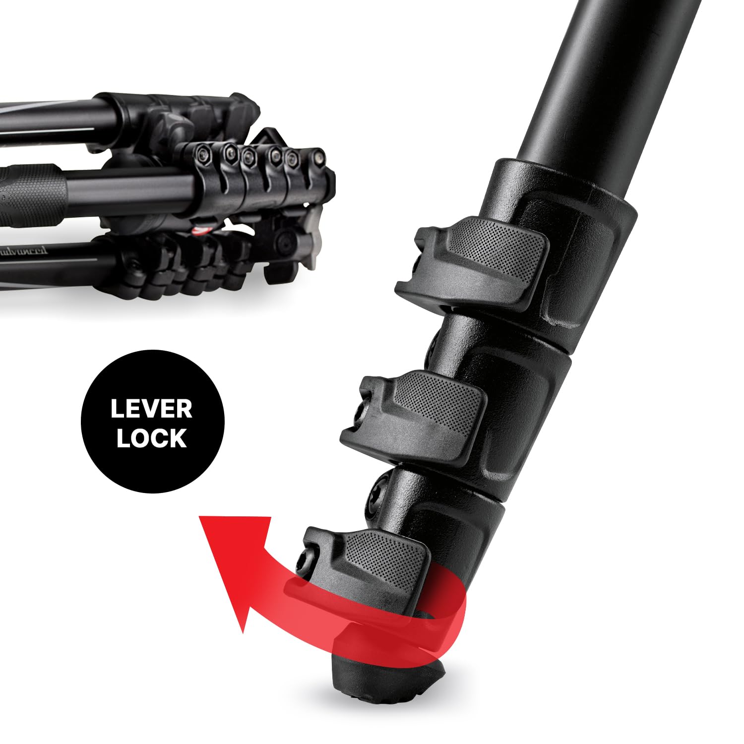Manfrotto Befree Advanced Lever 4-Section Aluminum Travel Tripod with Ball Head - Lightweight Compact Camera Stand for DSLR & Mirrorless - Perfect for Travel, Hiking & Outdoor Photography (Black)