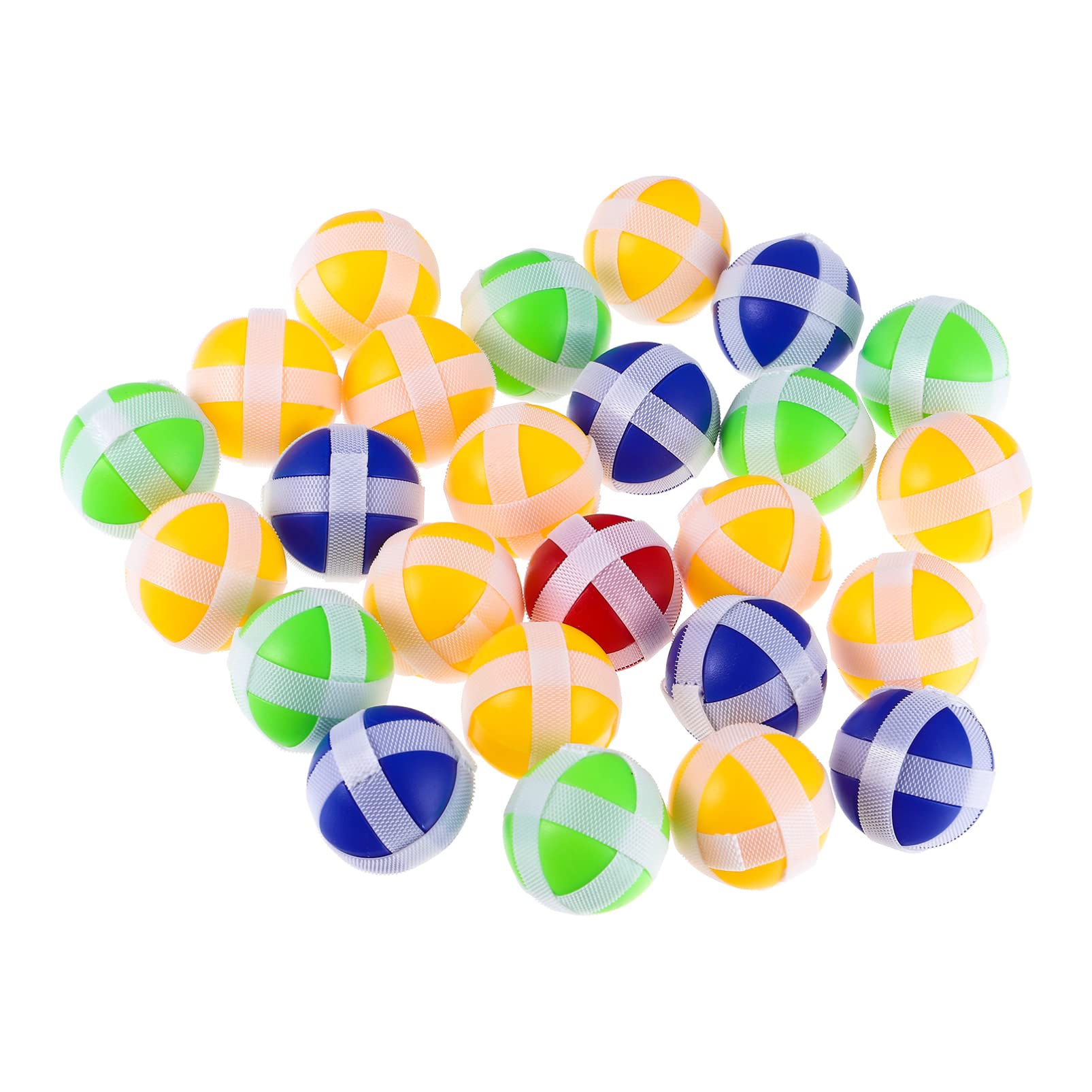 TOYANDONA 25Pcs Sticky Balls for Fabric Board - Safe Hook and Loop Balls Toy Set for Indoor/Outdoor Dart Games, Party Activities & Family Fun (Random Colors) - Perfect for Kids Birthday Parties, Classroom Rewards and Team Building Events