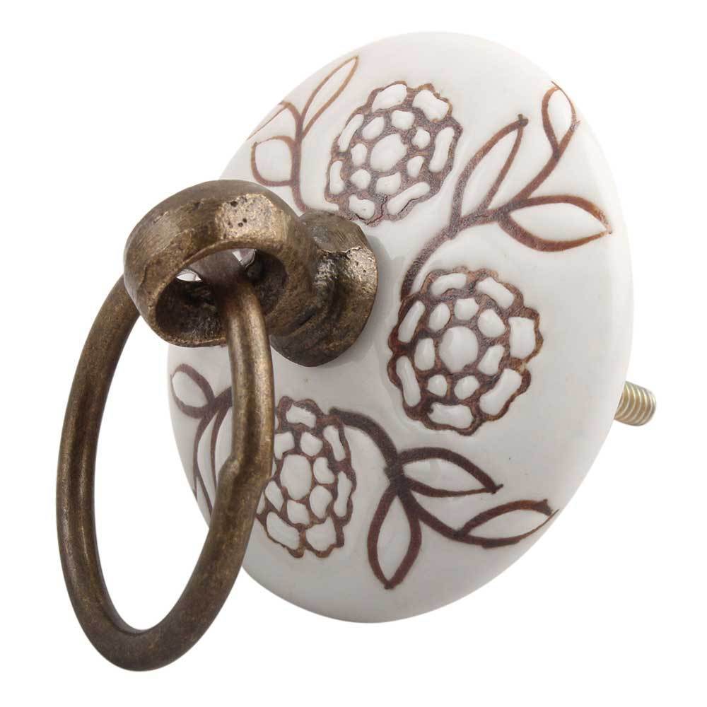Marigold Hanging Loop Knob - Decorative Cabinet Door Pull - Vintage Style Hardware for Kitchen, Bathroom & Furniture (Set of 10) - Perfect for Home Renovation and DIY Projects