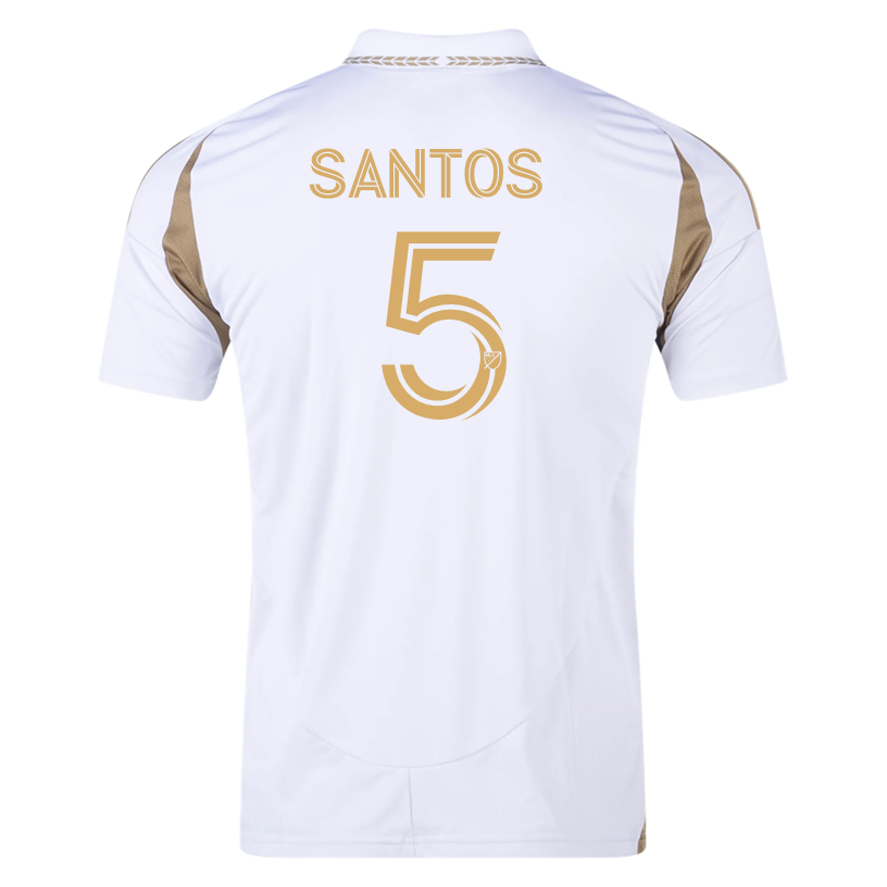 Adidas Marlon Santos LAFC Away Jersey 2025-2026 - White & Gold Soccer Shirt for Men - Official MLS Fan Gear for Game Day & Casual Wear