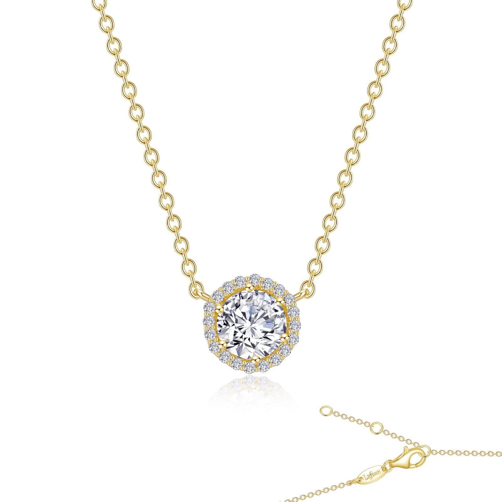 1.23 CTW Diamond Halo Pendant Necklace for Women - Elegant 14K Gold Wedding & Engagement Jewelry Gift for Her - Perfect for Anniversaries, Parties & Special Occasions