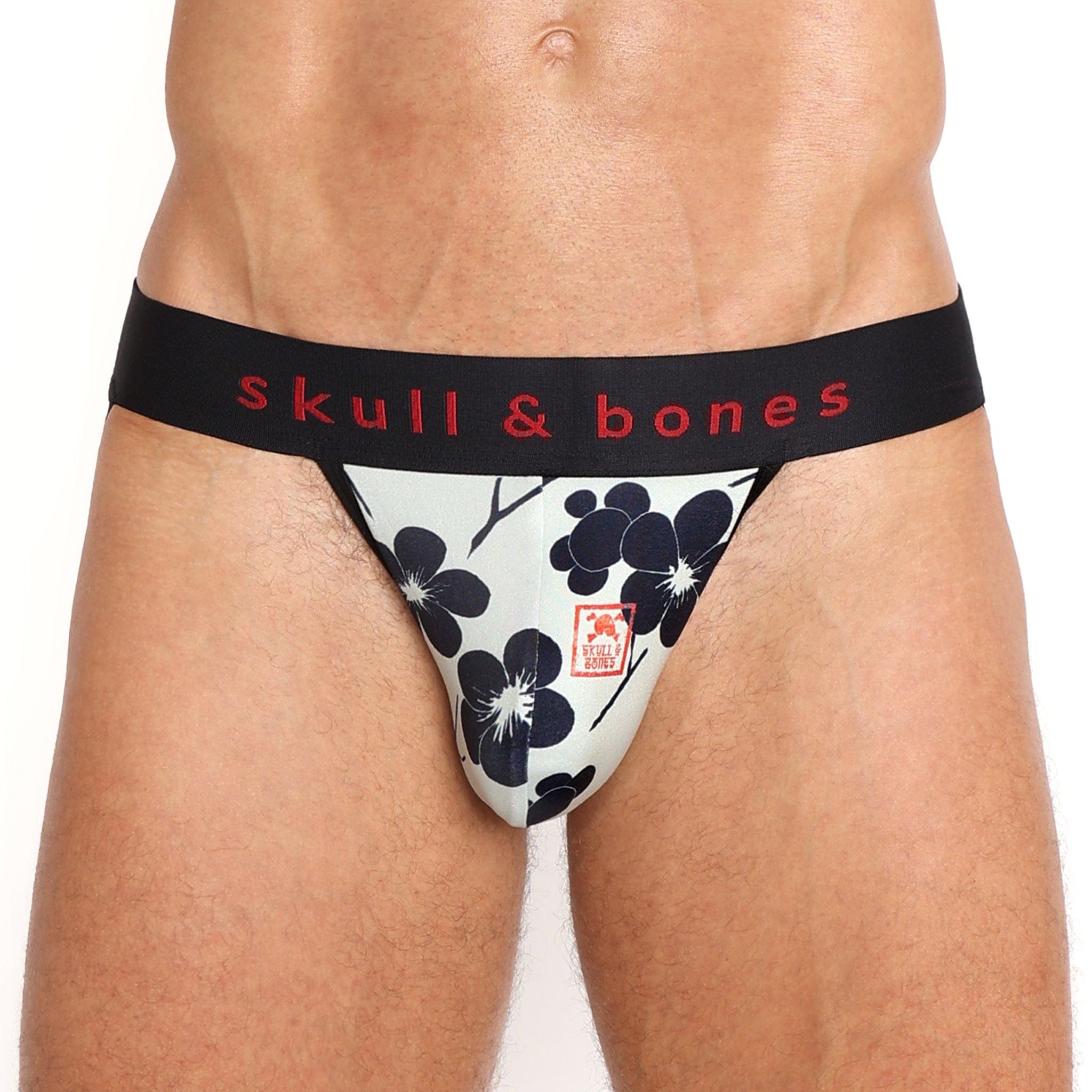 Japanese Flowers Jock - Traditional Japanese Floral Pattern Athletic Jockstrap for Men - Comfortable Support for Sports, Gym & Everyday Wear