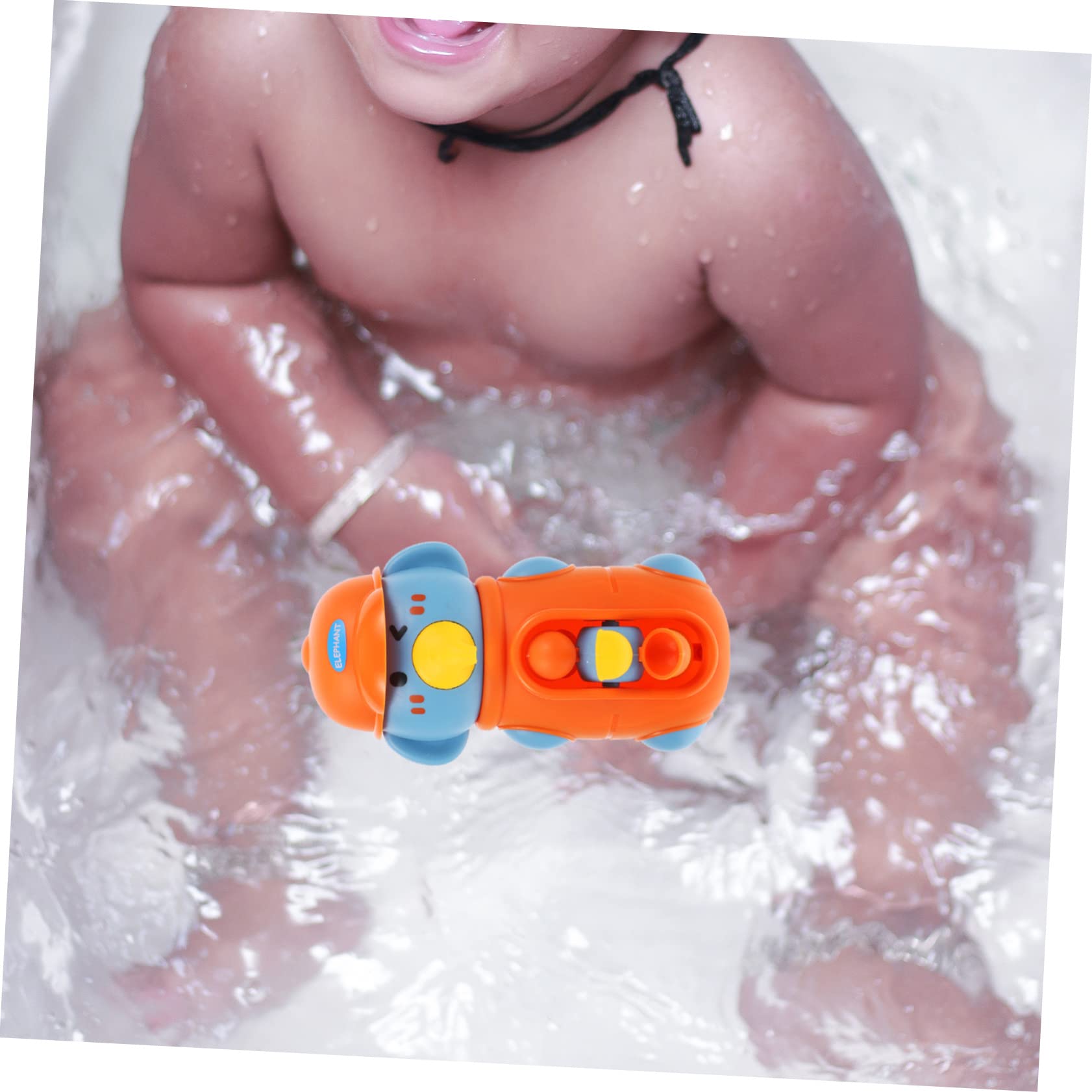 HEMOTON 4-Piece Bath Waterfall Car Toy Set - Bathtub Spray & Squirt Toys with Waterwheel for Kids - Fun Bath Time Play for Toddlers & Children