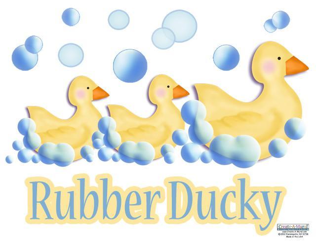 Fun Rubber Duckie Wall Decal Stickers - Cute Bathroom Decor for Kids, Nursery, Baby Shower & Home Decoration