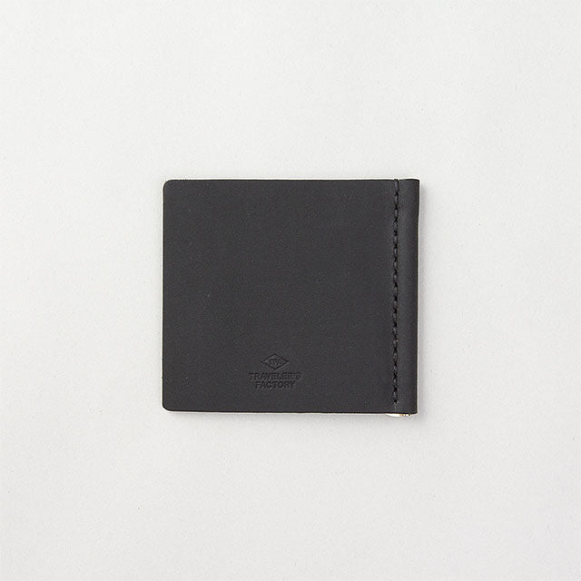 Premium TRAVELER'S COMPANY Leather Money Clip Wallet - Slim RFID-Blocking Black Genuine Leather Card Holder for Cash & Credit Cards | Perfect for Travel, Business, and Everyday Use