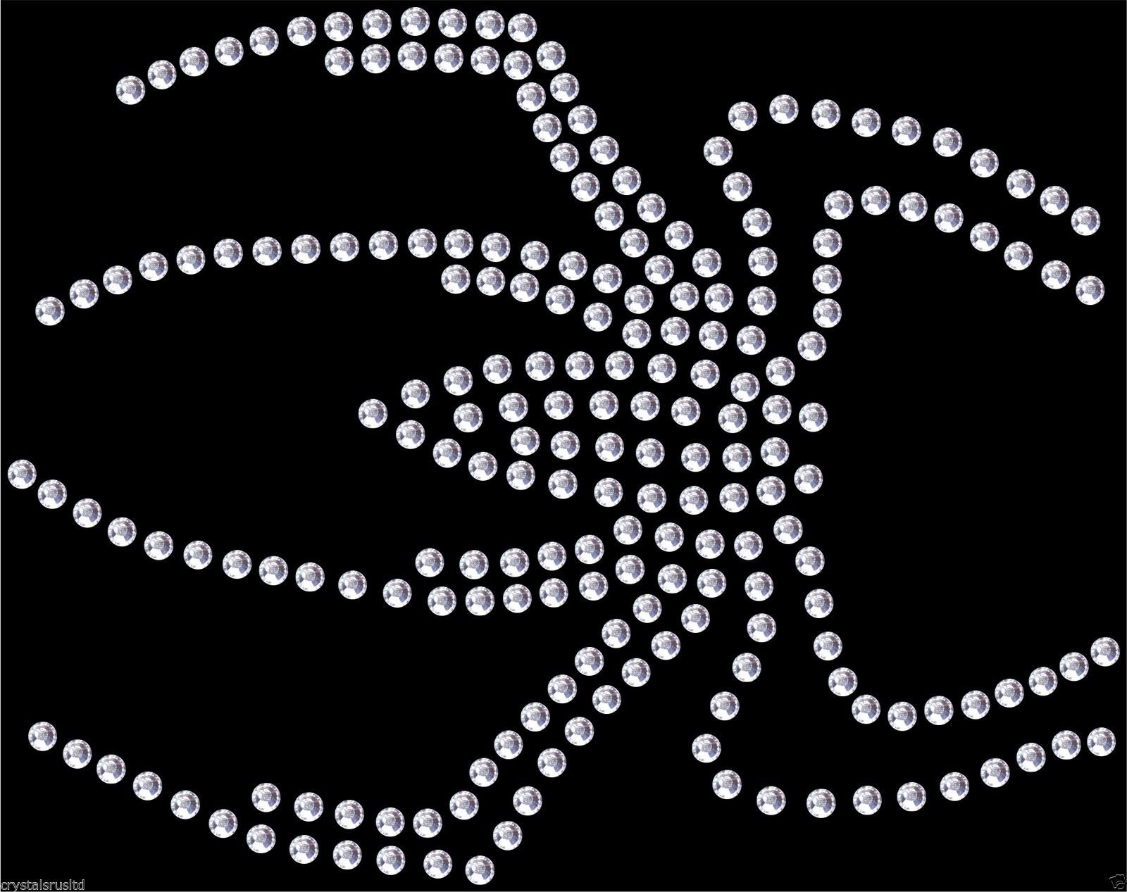 Hotfix Rhinestone Iron-On Transfer - Spider Design with Diamante Crystals for DIY Clothing, Costumes, and Fashion Accessories | Perfect for Halloween, Cosplay, and Embellishing T-Shirts, Jeans, and Bags