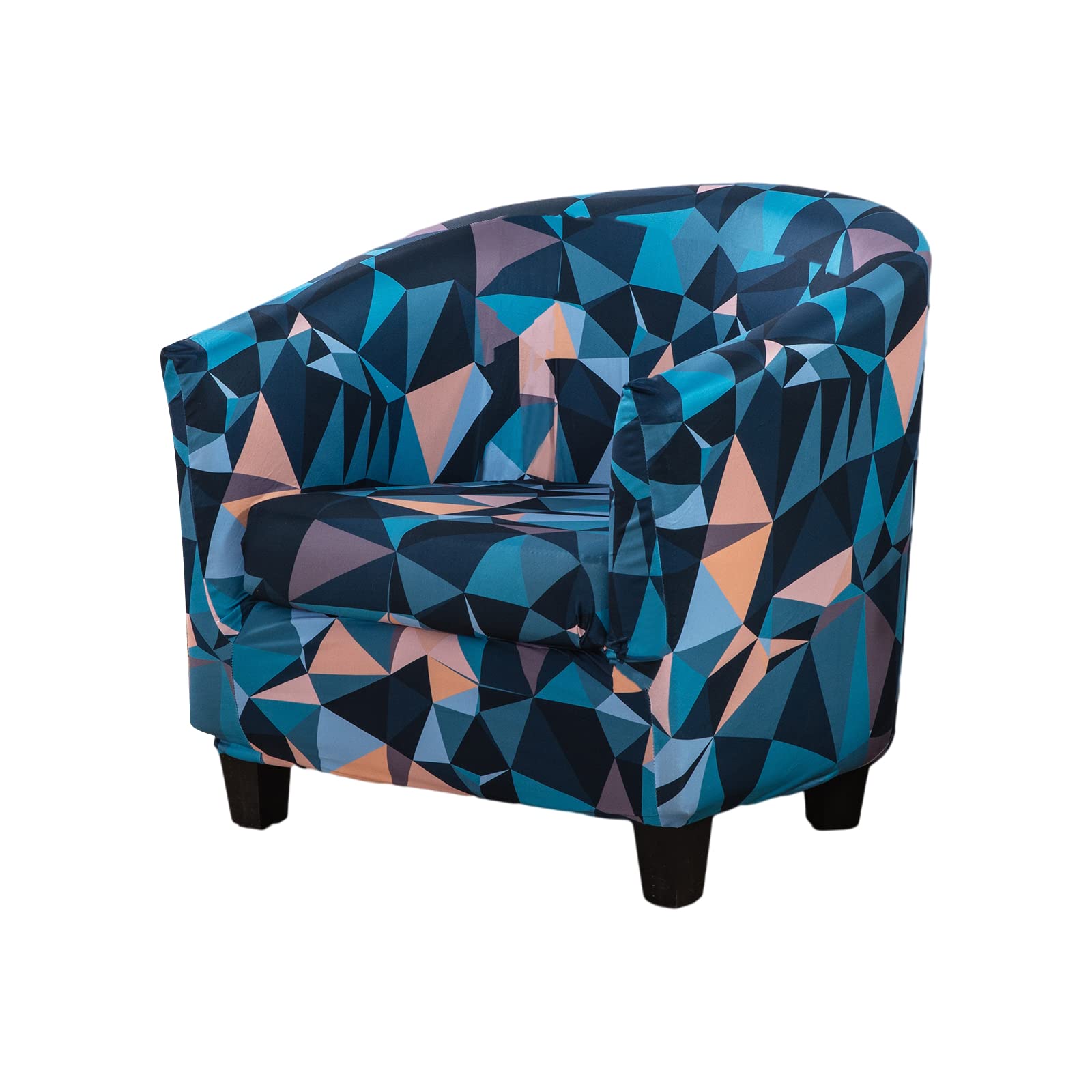 Eco-Friendly Stretch Club Chair Slipcover 2-Piece Set - Printed Tub Chair & Armchair Cover - Sofa Protector for Living Room Furniture - Perfect for Home Decor, Pet Protection, and Daily Use