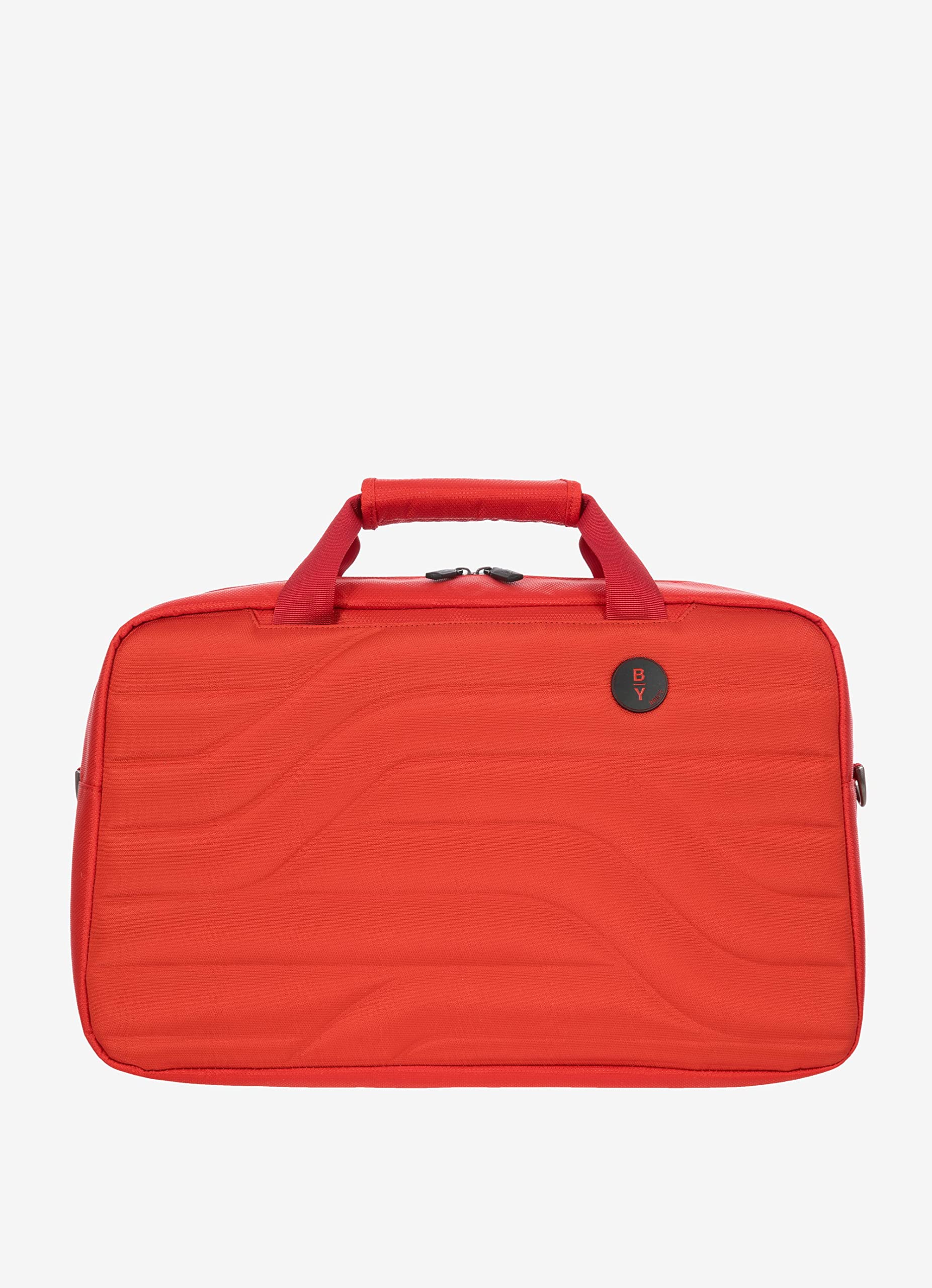 Bric's B|Y Ulisse Duffel Bag - Premium Luxury Weekender Travel Bag for Women & Men - Carry On & Overnight Bag - Perfect Personal Item for Airplane Travel - Red - Ideal for Business Trips, Gym & Weekend Getaways