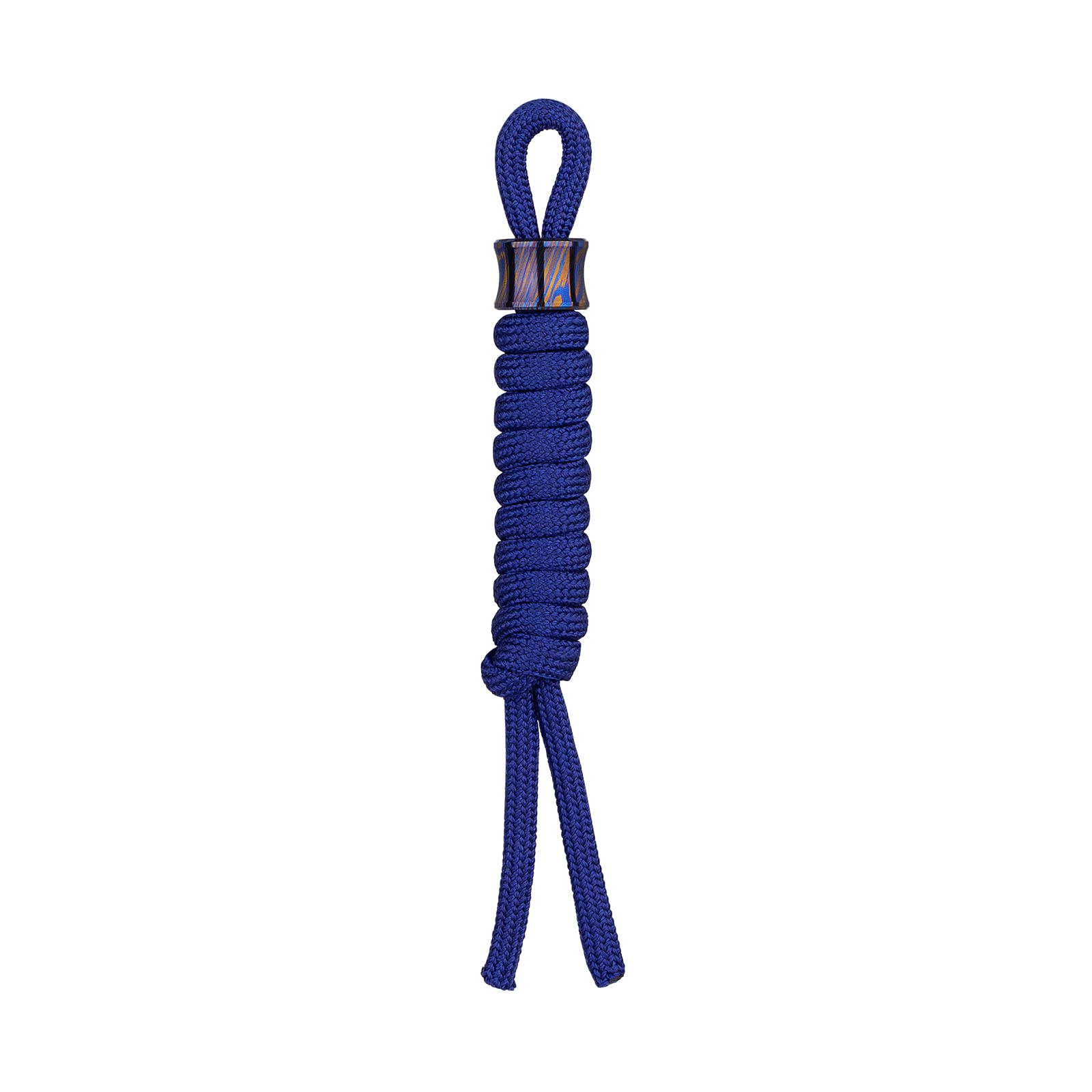 Premium Titanium Damascus Bead - OKNIFE EDC Knife Bead with Paracord Lanyard, Compact & Lightweight for Tactical Gear, Keychains, Flashlights & Outdoor Accessories | Perfect for Camping, Hiking & Survival Kits