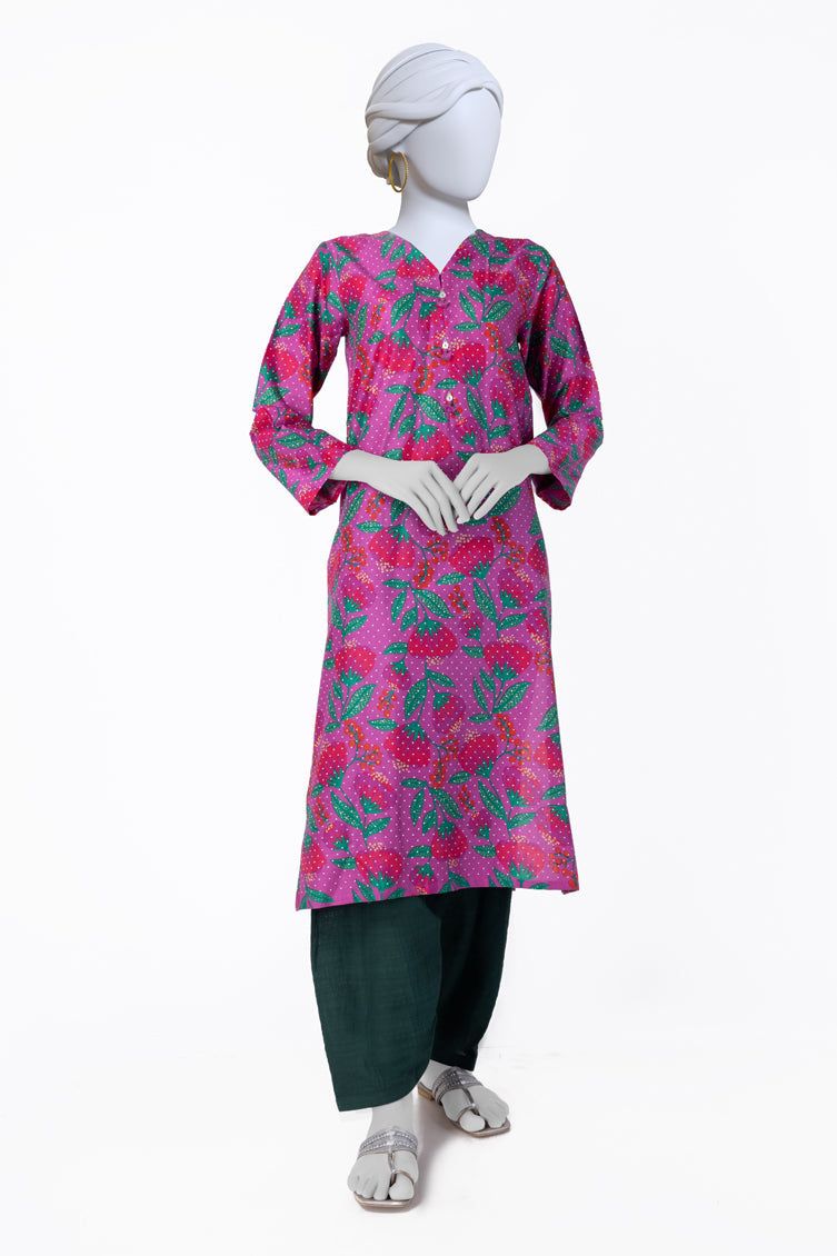 Stylish Cambric Pink Kurti by J. Junaid Jamshed - Elegant Women's Pakistani Tunic Top for Casual Wear & Special Occasions