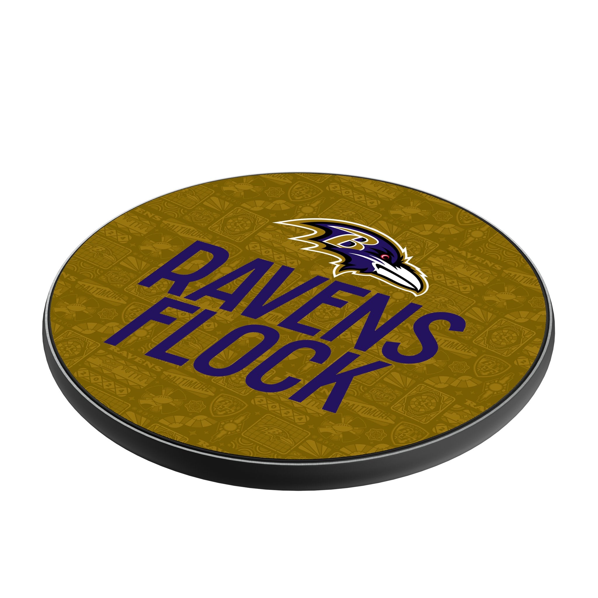 Baltimore Ravens 2024 Illustrated Limited Edition 15W Fast Wireless Charger - Perfect for Home, Office & Game Day Charging