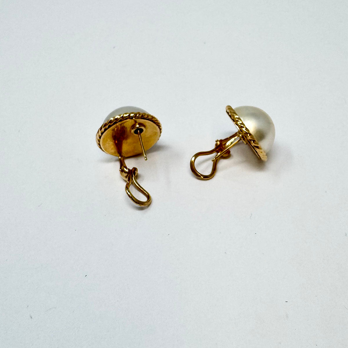 14K Gold Mabe Pearl Earrings for Women - Elegant Pearl Jewelry for Weddings, Parties & Special Occasions
