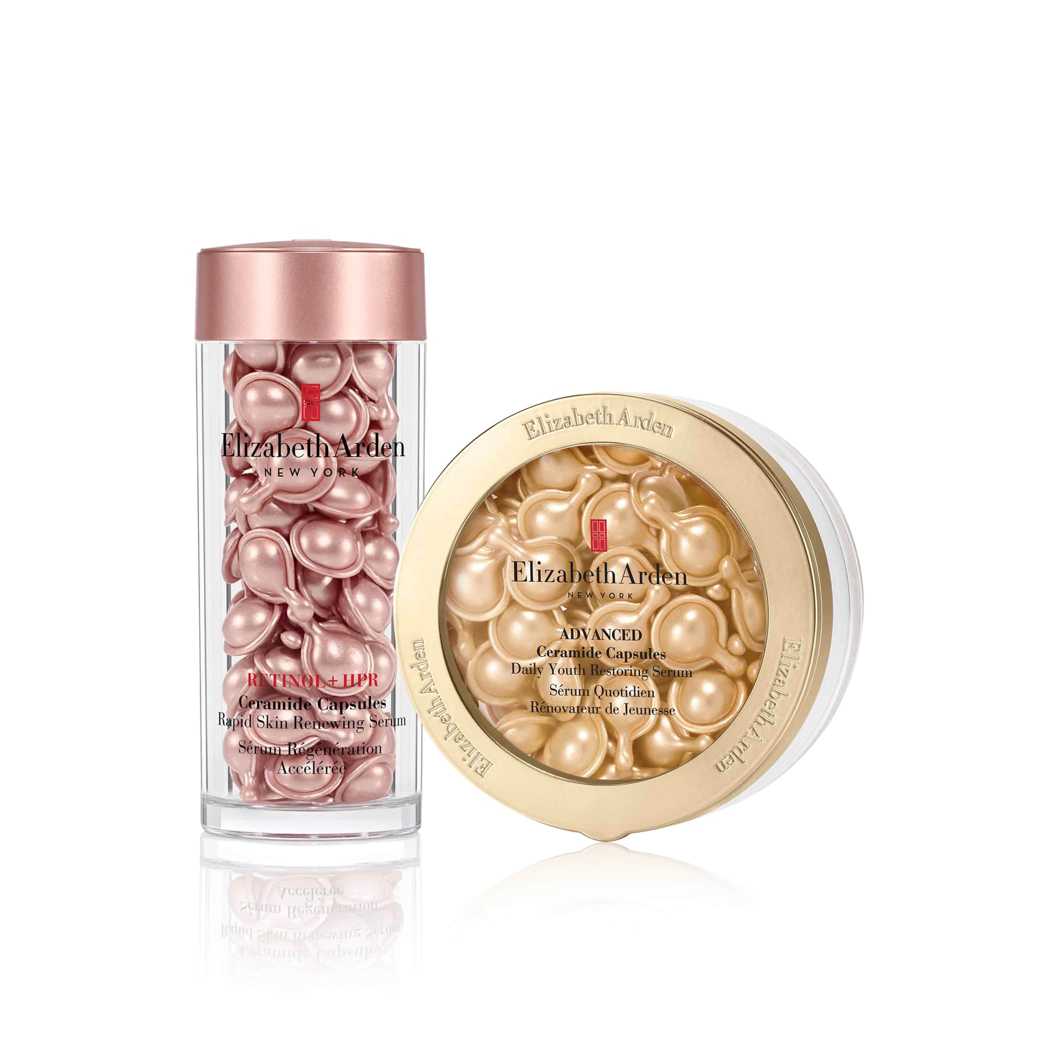 Retinol + HPR Ceramide Capsules Serum & Advanced Ceramide Capsules Serum Set - Anti-Aging Skincare Treatment for Wrinkles & Fine Lines - Perfect for Nighttime Routine & Dry Skin Care