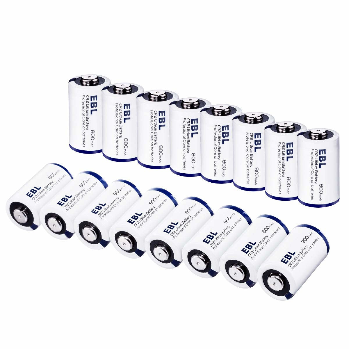 EBL CR2 3V 800mAh Lithium Battery - Long Lasting Power for Cameras, Flashlights & Medical Devices - Non-Rechargeable Photo Battery for Professional Use