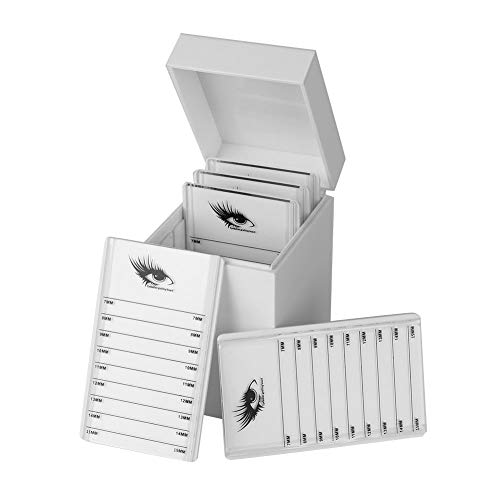 White Eyelash Extension Organizer - False Eyelash Display Holder & Storage Case for Beauty Salon & Home Use - Perfect for Lash Artists & DIY Beauty Enthusiasts