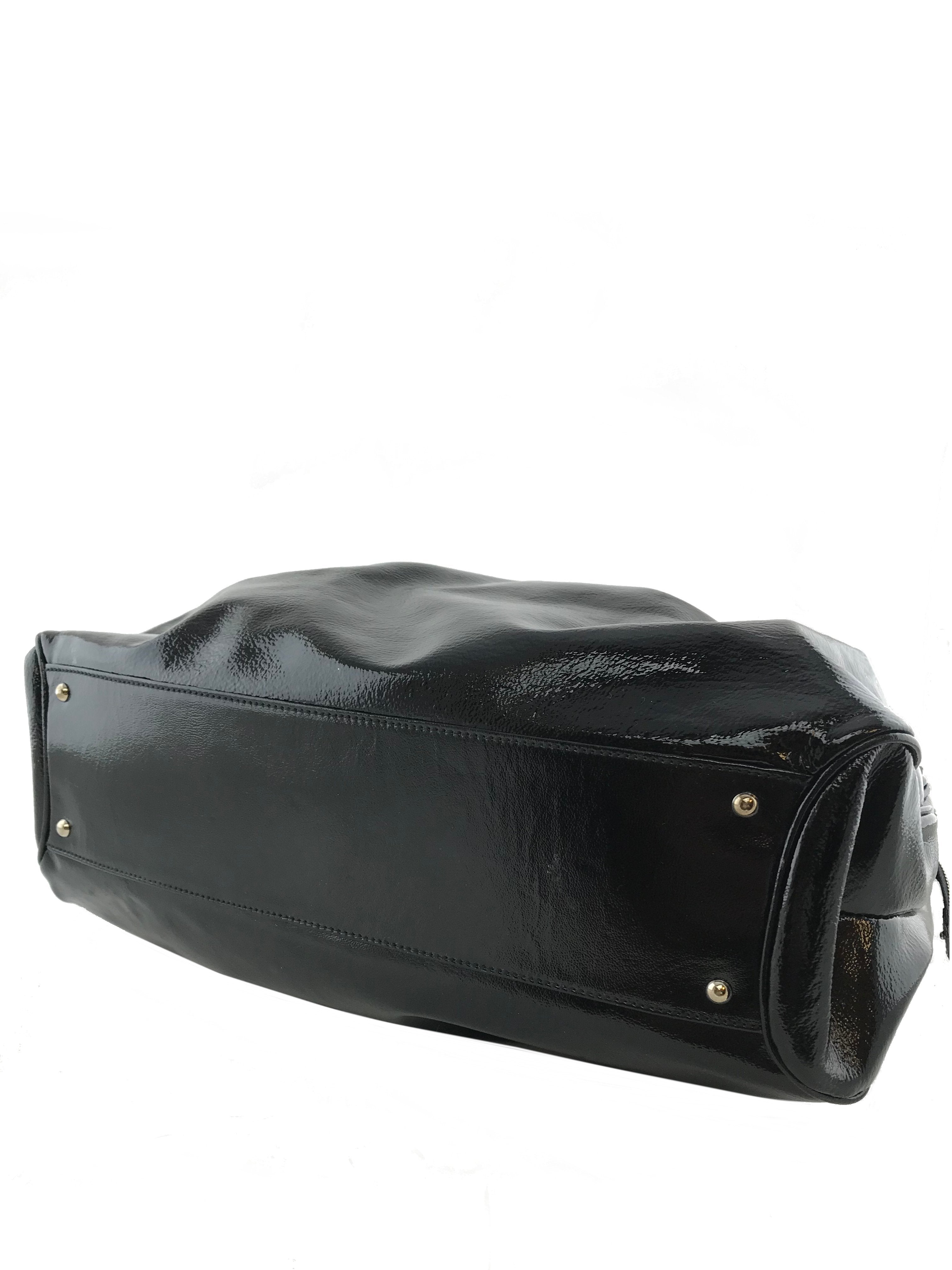 Salvatore Ferragamo Ava Patent Leather Shoulder Bag for Women | Luxury Designer Handbag for Work, Evening & Special Occasions
