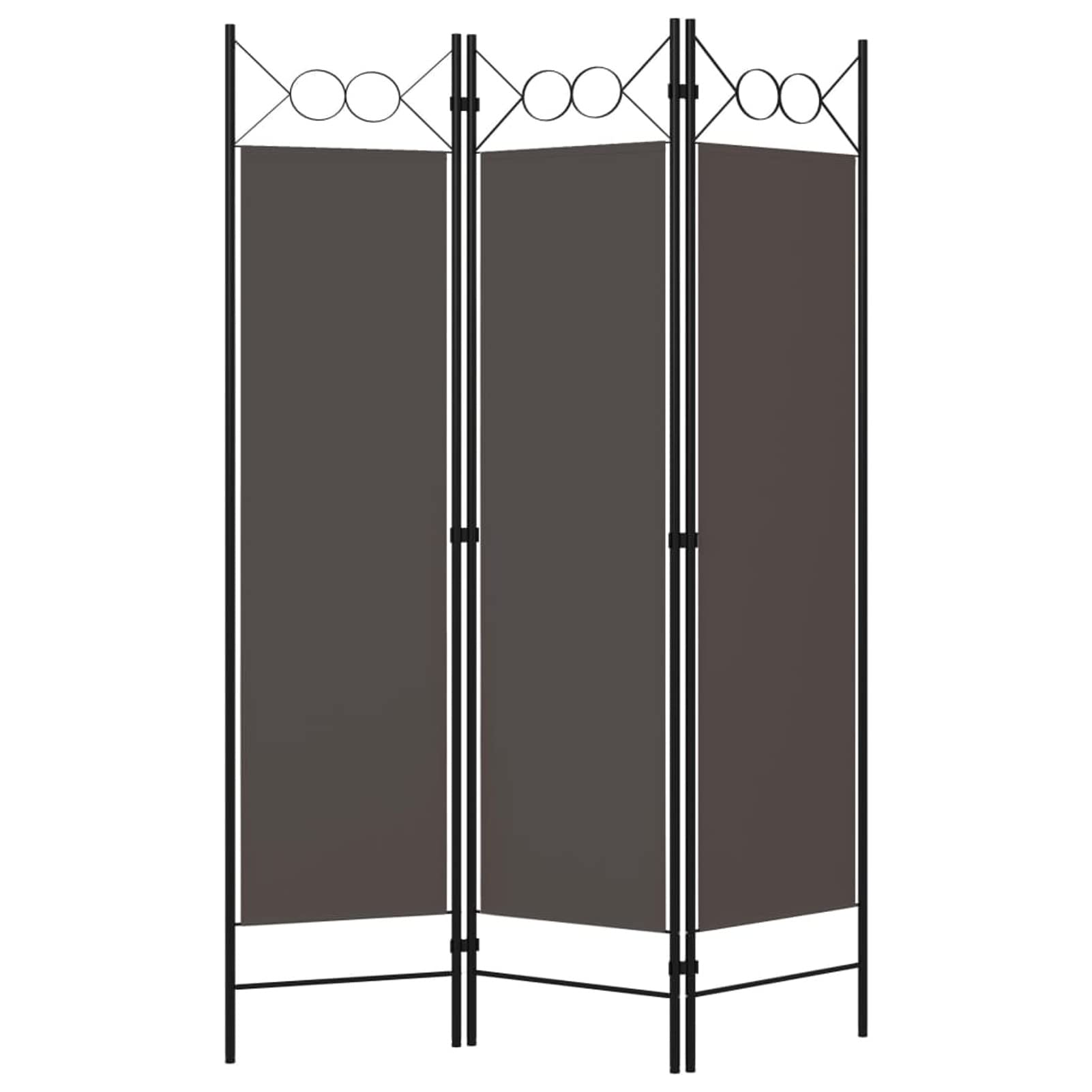 Tidyard 3 Panel Folding Room Divider - Freestanding Fabric Partition Screen with Iron Frame - 47.2