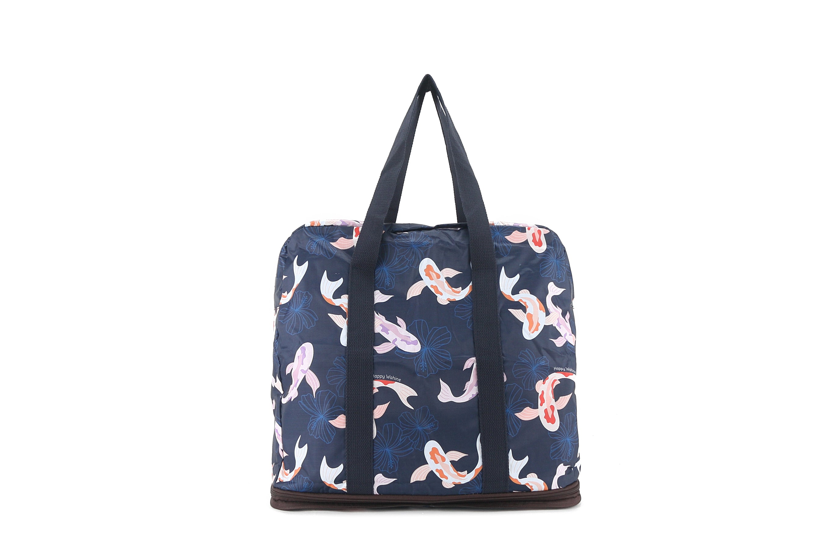Sophie Koi Navy Foldable Duffle Bag - Lightweight Travel Duffel for Gym, Weekend Trips & Outdoor Adventures