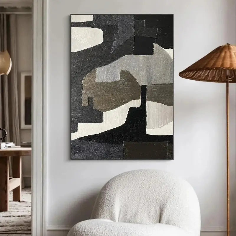 Abstract Tranquility Art Painting #WS003 - Modern Wall Decor for Living Room, Bedroom & Office - Calming Canvas Artwork for Home Interior Design