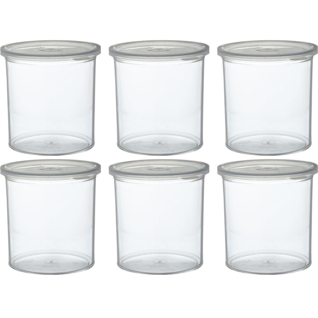 Carlisle 2.7 Quart Clear Plastic Food Storage Containers with Lids (6-Pack) - Airtight Kitchen & Restaurant Organization for Leftovers, Meal Prep & Bulk Food Storage