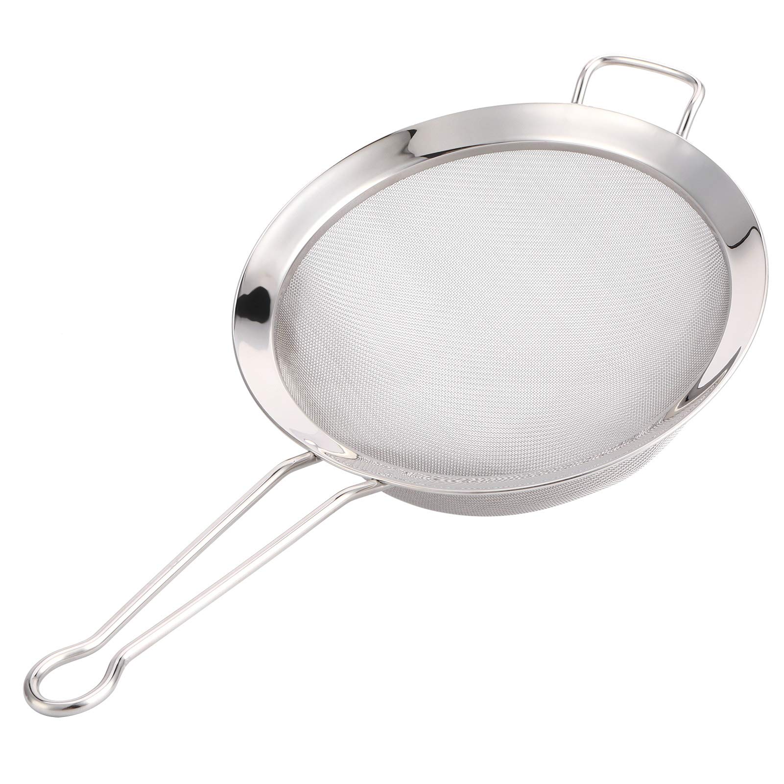 Premium Flour Sifter with Ergonomic Handle - Fine Mesh Strainer for Baking, Cooking & Kitchen Use - Ideal for Sifting Flour, Powdered Sugar & Dry Ingredients