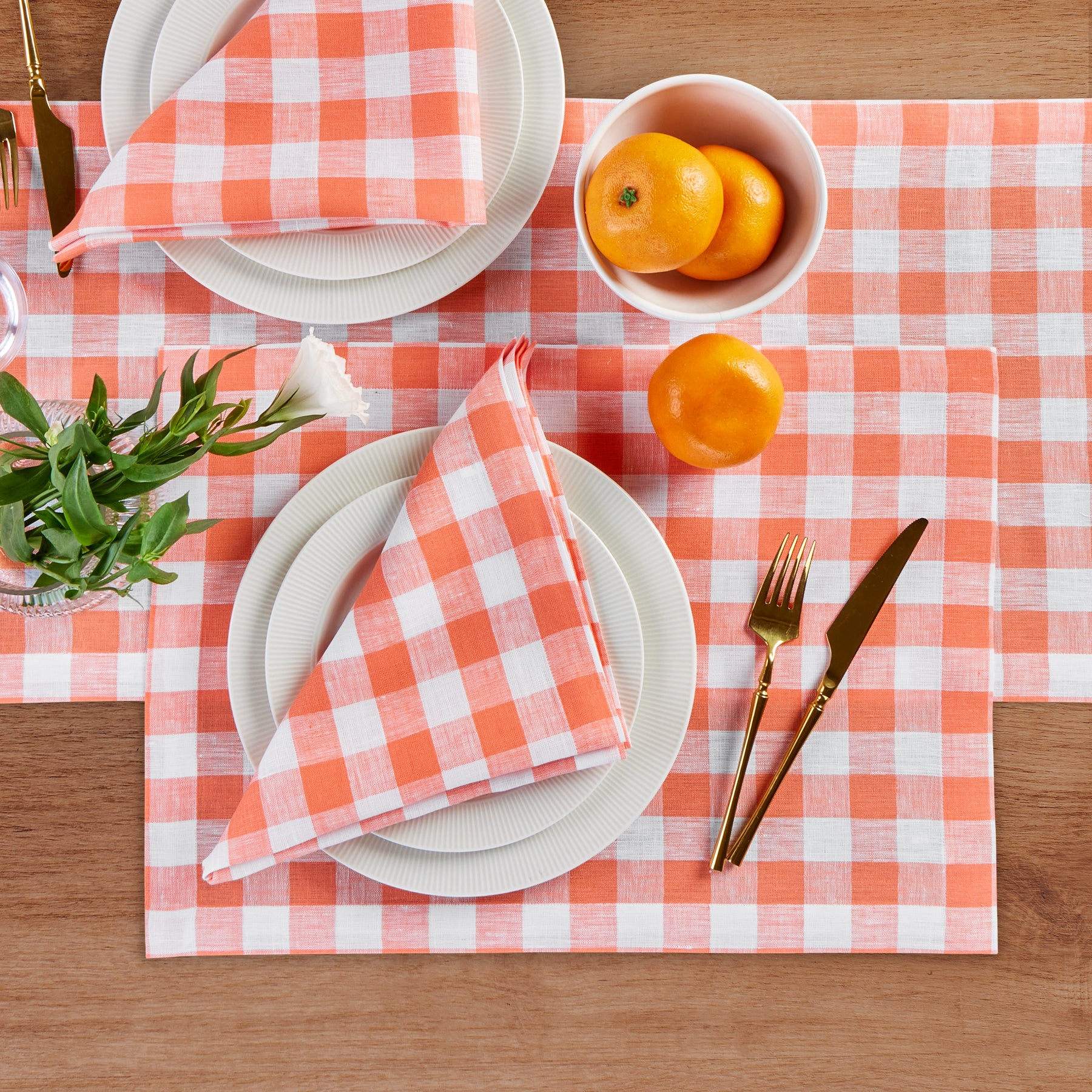 Morgan Check Placemats Set of 4 - Premium Cotton Table Mats for Dining, Kitchen & Holiday Decor - Washable & Durable Place Settings for Everyday Use & Special Occasions