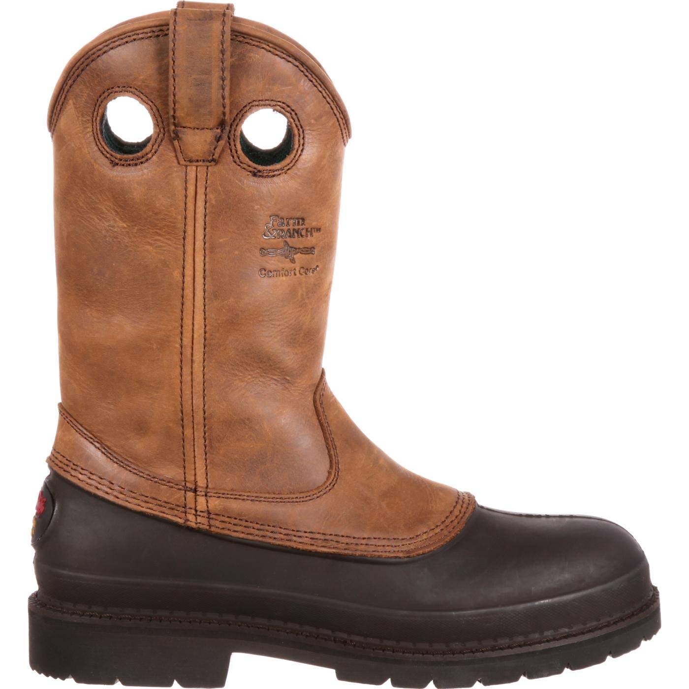 Georgia Boot Muddog Wellington Work Boot - Waterproof Steel Toe Men's Work Boots for Construction, Farming & Outdoor Work - Durable Slip-Resistant Safety Shoes for Heavy Duty Jobs