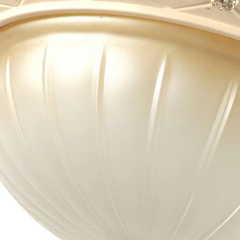 Vintage Round Pattern Glass Ceiling Light Fixture - Elegant Antique Style Pendant Lamp for Dining Room, Bedroom, Living Room & Kitchen Lighting
