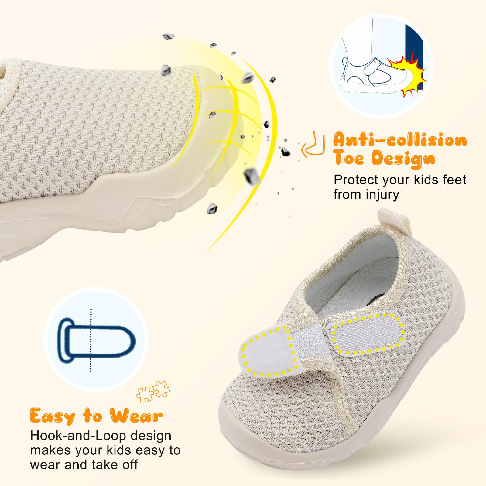 JOINFREE Kids Barefoot Shoes - Breathable Lightweight Sneakers for Toddlers - School & Play