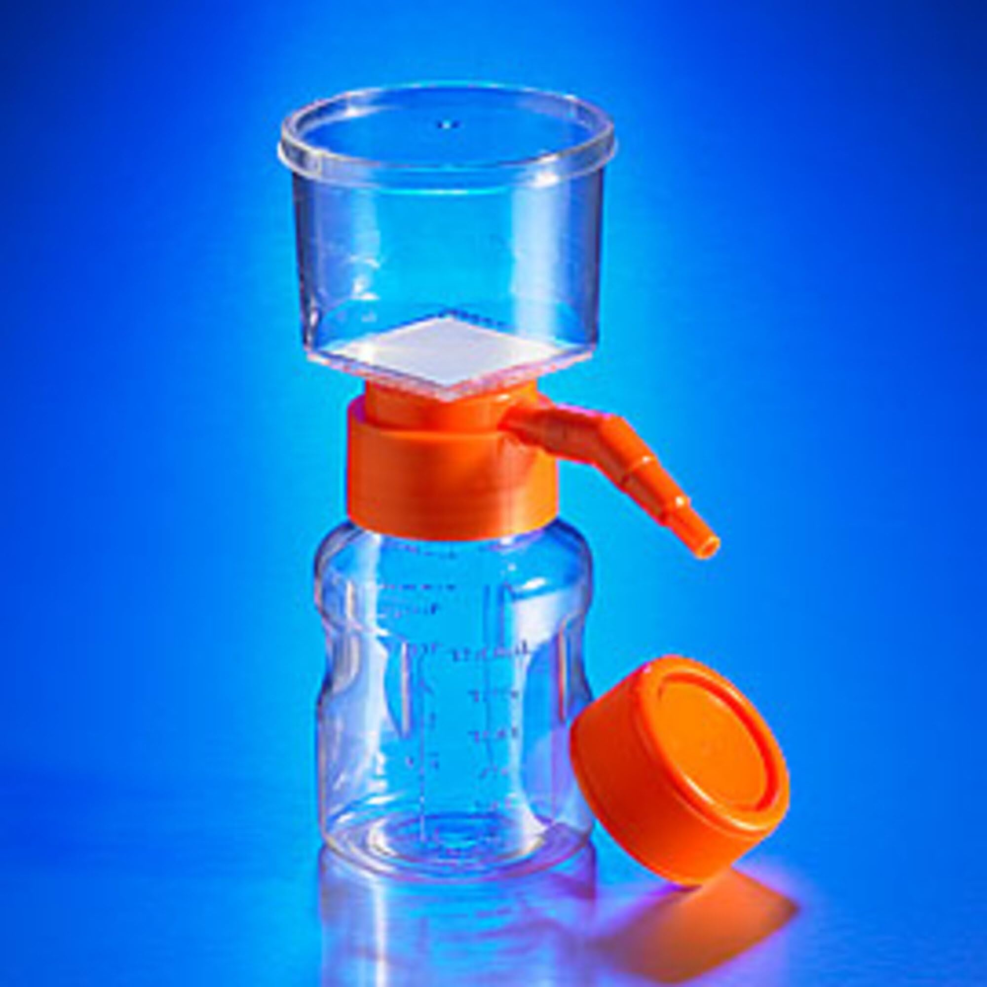 Corning 431155 Polystyrene Vacuum Filtration System - 150mL Sterile Graduated Bottle with 0.45μm Cellulose Acetate Membrane (Case of 12) - Ideal for Laboratory Sample Preparation, Media Filtration & Sterile Storage