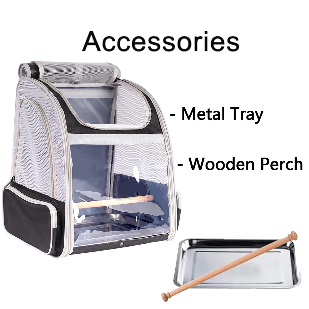 Bird Travel Backpack Carrier with Stand Perch - Airline Approved for Hiking & Outdoor Adventures