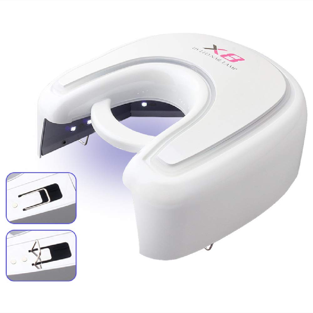 48W USB Rechargeable UV LED Nail Lamp - Portable Gel Polish Curing Light with 4 Timer Settings for Fast Drying | Home Manicure & Professional Salon Use