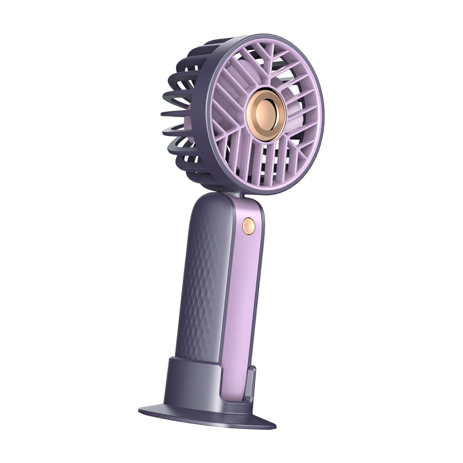 Portable Handheld Fan with USB Rechargeable Battery - 3 Speed Settings, Lightweight Personal Desk Fan for Home, Office, Travel & Outdoor Use - Grey (Ideal for Bedroom, Camping, Gym & Summer Activities)