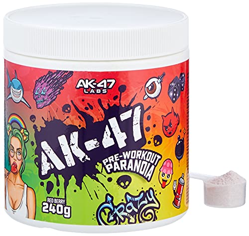 AK47 LABS Red Berry Sports Supplement 240g - Pre Workout Energy Booster for Athletes & Fitness Enthusiasts - Ideal for Gym Training & Muscle Recovery