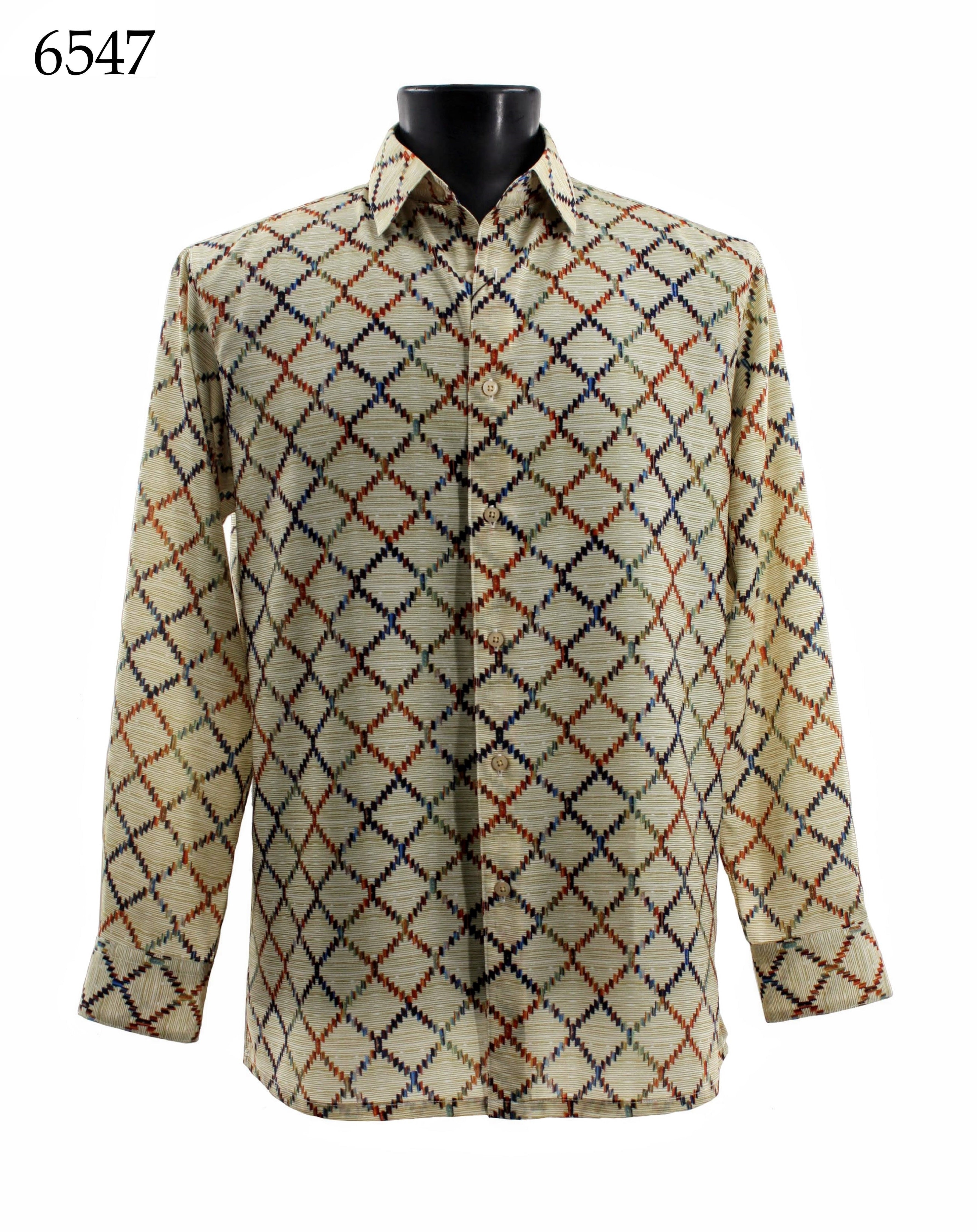 Bassiri Men's Long Sleeve Casual Shirt 6547 - Comfortable Button Down Office & Outdoor Wear