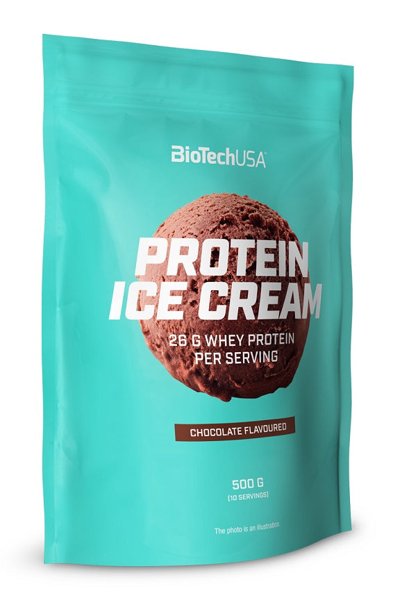 BioTechUSA Protein Ice Cream - Chocolate Flavor, 500g | High Protein, Low Carb Dessert for Fitness & Weight Loss | Perfect Post-Workout Snack or Healthy Treat