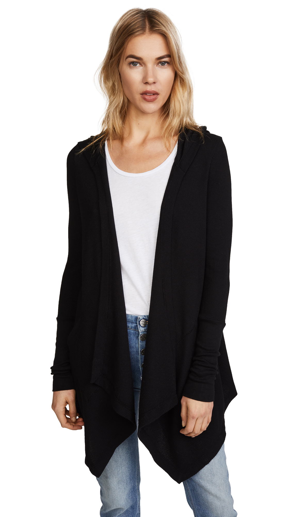 Cozy Women's Thermal Wrap Hooded Cardigan - Soft Fleece Lined Winter Sweater for Lounge, Travel & Outdoor Activities